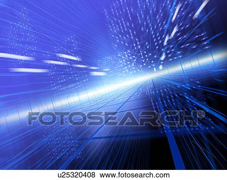 Stock Photo - Flash of light, computer graphic, blurred motion. Fotosearch