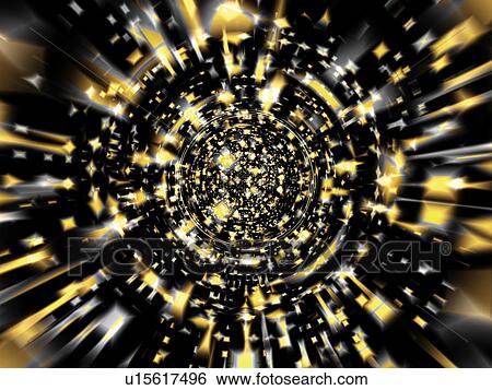 Stock Photograph - Flash of light, computer graphic, blurred motion. Fotosearch