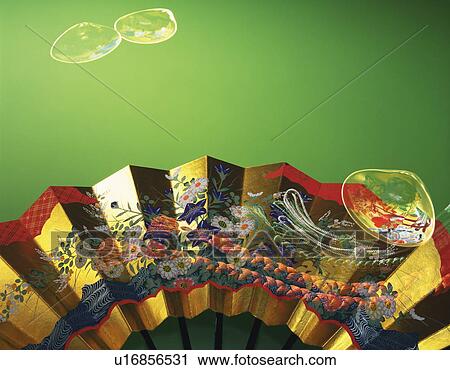 Folding fan and clam shells View Large Photo Image Stock Image - Folding fan and clam shells. Fotosearch
