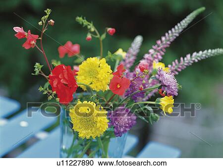 Freshly picked flowers on a table outside View Large Photo Image Stock Image - Freshly picked flowers on a table outside. Fotosearch