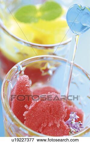 Frozen fruit sorbet treats View Large Photo Image Stock Photo - Frozen fruit sorbet treats. Fotosearch