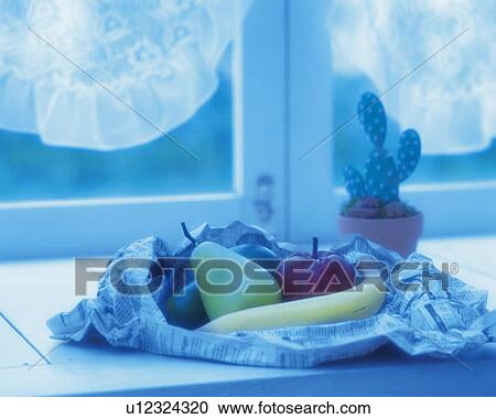Stock Image - Fruit on a window sill. Fotosearch
