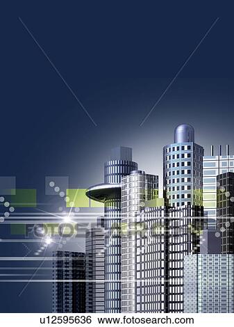 Stock Photograph - Futuristic city. Fotosearch