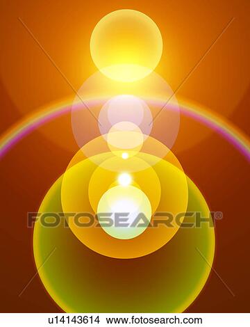 Picture - Futuristic Orange Circular Pattern. Fotosearch