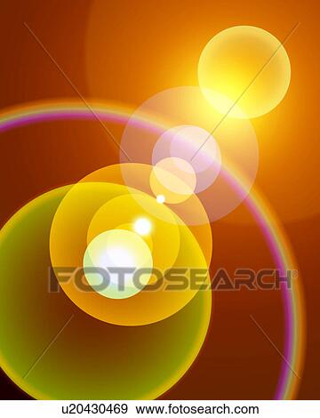Stock Photo - Futuristic Orange Circular Pattern. Fotosearch