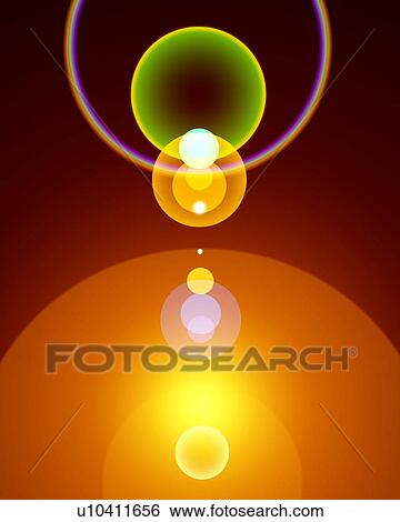 Stock Photograph - Futuristic Orange Circular Pattern. Fotosearch