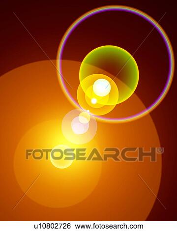Stock Photograph - Futuristic Orange Circular Pattern. Fotosearch
