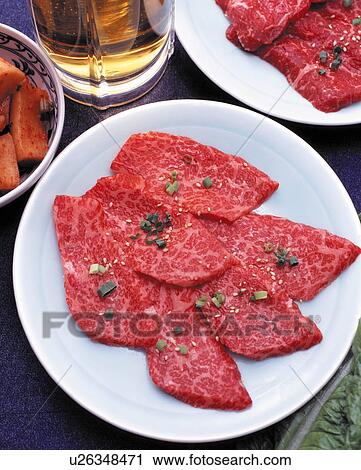 Stock Image - Garnished meat. Fotosearch