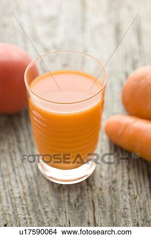 Picture - Glass of Carrot Juice. Fotosearch