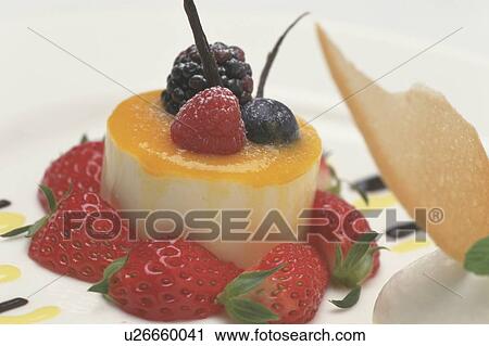 Stock Image - Glazed fruit cake. Fotosearch