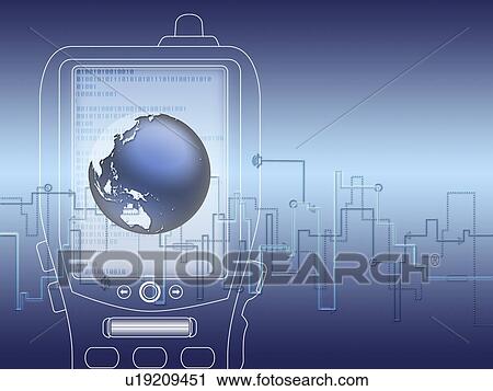 Stock Image - Global communication. Fotosearch