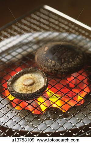 Grilled mushrooms View Large Photo Image Stock Photo - Grilled mushrooms. Fotosearch