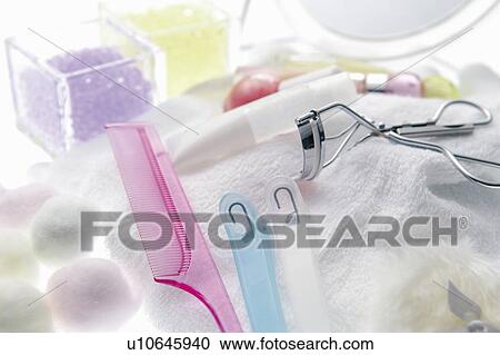 Hair and make-up tools View Large Photo Image Stock Image - Hair and make-up tools. Fotosearch