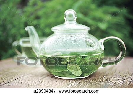 Herb tea in glass tea pot View Large Photo Image Stock Photo - Herb tea in glass tea pot. Fotosearch