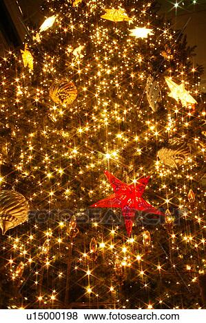 Stock Photo - Illuminated Christmas tree. Fotosearch