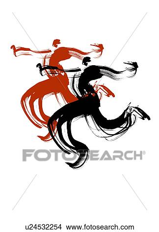 Illustration of people skipping, white background View Large Photo Image Picture - Illustration of people skipping, white background. Fotosearch