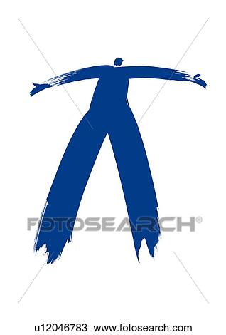Illustration of person stretching arms out, white background View Large Photo Image Stock Image - Illustration of person stretching arms out, white background. Fotosearch