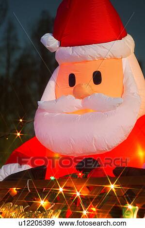 Stock Photo - Inflatable Santa Claus. Fotosearch