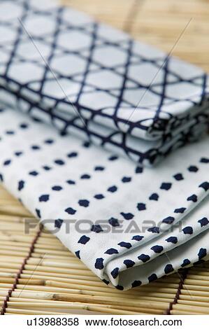 Japanese style dish towels View Large Photo Image Stock Photo - Japanese style dish towels. Fotosearch