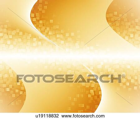 Stock Image - Light beam on orange patterns. Fotosearch