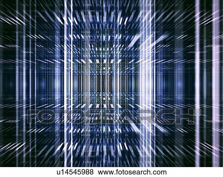 Stock Photo - Light beams, computer graphic. Fotosearch