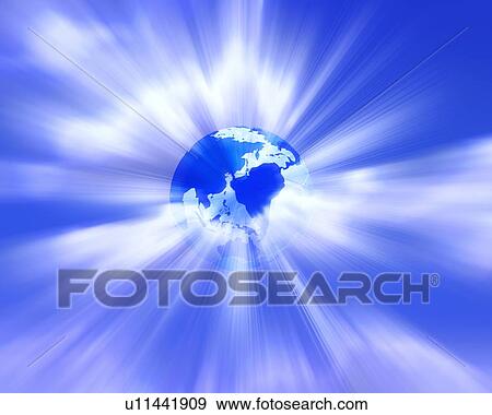 Light beams emitting from earth View Large Photo Image Stock Photo - Light beams emitting from earth. Fotosearch