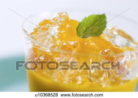 Mango pudding View Large Photo Image Stock Photo - Mango pudding. Fotosearch