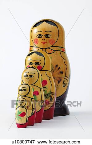 Stock Photo - Matryoshka dolls in a row. Fotosearch