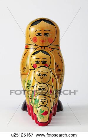 Stock Photo - Matryoshka dolls in a row. Fotosearch