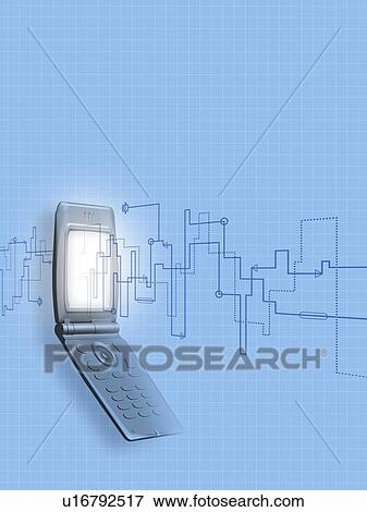 Stock Photo - Mobile phone. Fotosearch