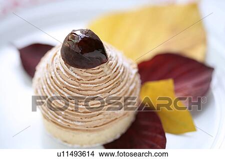 Mont Blanc dessert View Large Photo Image Picture - Mont Blanc dessert. Fotosearch