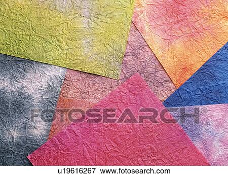 Multi-colored Japanese paper View Large Photo Image Stock Photo - Multi-colored Japanese paper. Fotosearch