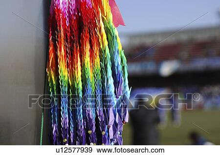 One thousand paper cranes View Large Photo Image Stock Photo - One thousand paper cranes. Fotosearch