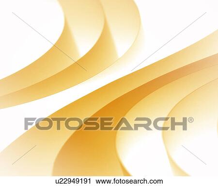 Stock Image - Orange curved lines. Fotosearch