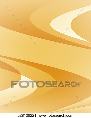 Stock Image - Orange curved lines. Fotosearch