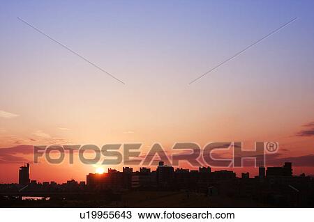 Osaka city in sunset, copy space, Osaka prefecture, Japan View Large Photo Image Stock Image - Osaka city in sunset, copy space, Osaka prefecture, Japan. Fotosearch