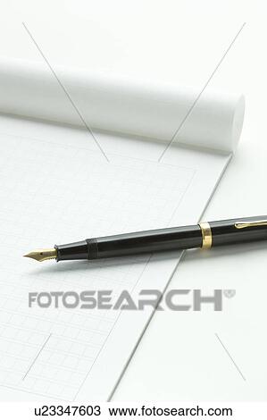 Stock Image - Paper and Pen. Fotosearch