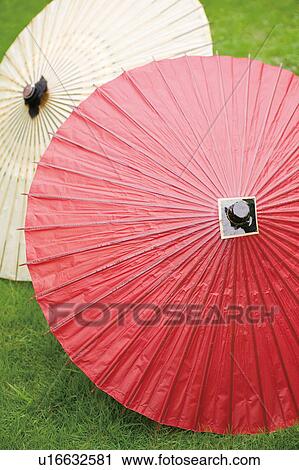 Stock Image - Paper umbrellas. Fotosearch