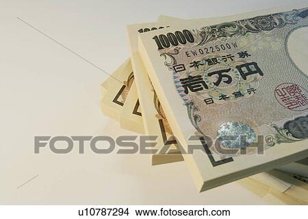 Pile of 10, 000 yen notes View Large Photo Image Picture - Pile of 10, 000 yen notes. Fotosearch