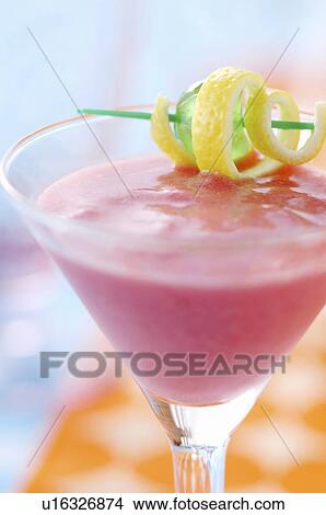 Pink frozen cocktail View Large Photo Image Picture - Pink frozen cocktail. Fotosearch