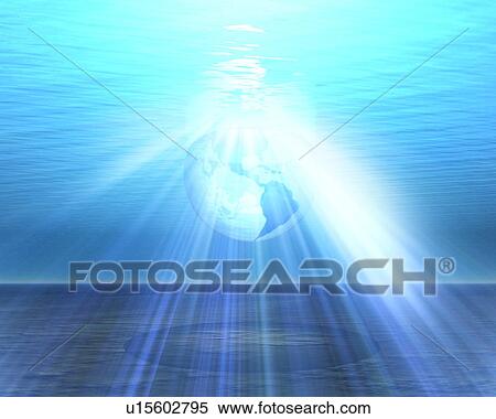 Planet earth underwater View Large Photo Image Stock Photography - Planet earth underwater. Fotosearch