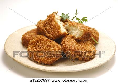 Plate of fried croquettes, close up, white background View Large Photo Image Stock Photo - Plate of fried croquettes, close up, white background. Fotosearch