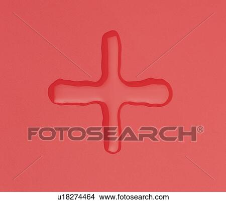Plus sign drawn with droplets of water View Large Photo Image Picture - Plus sign drawn with droplets of water. Fotosearch