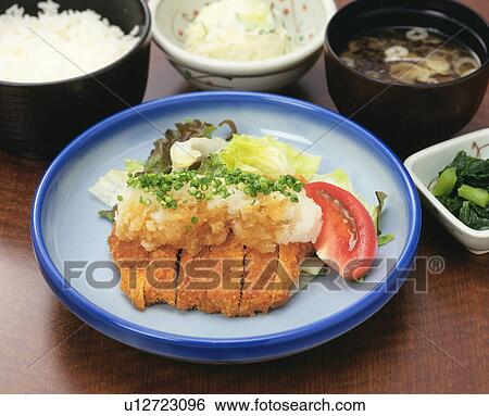 Pork cutlet dish View Large Photo Image Stock Photograph - Pork cutlet dish. Fotosearch