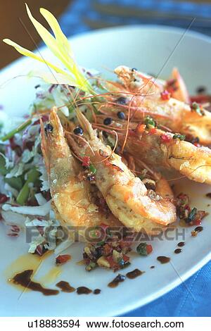 Picture - Prawn dish. Fotosearch