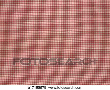 Stock Photo - Red and white checked material. Fotosearch