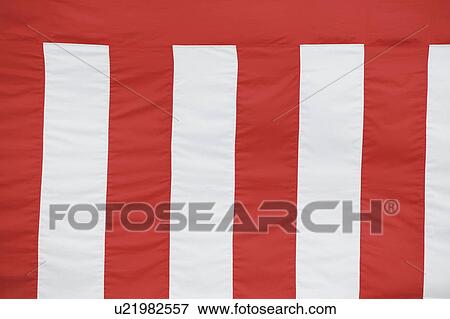 Stock Photo - Red and white striped flag. Fotosearch