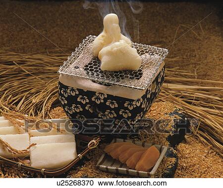 Stock Image - Rice cakes cooked. Fotosearch