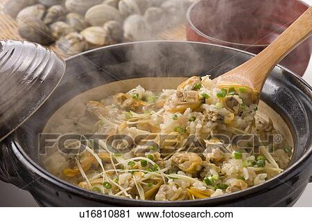 Rice cooked with clams, close up View Large Photo Image Stock Image - Rice cooked with clams, close up. Fotosearch