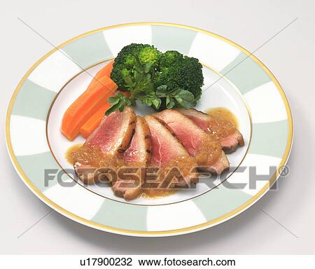 Stock Image - Roast beef dinner. Fotosearch